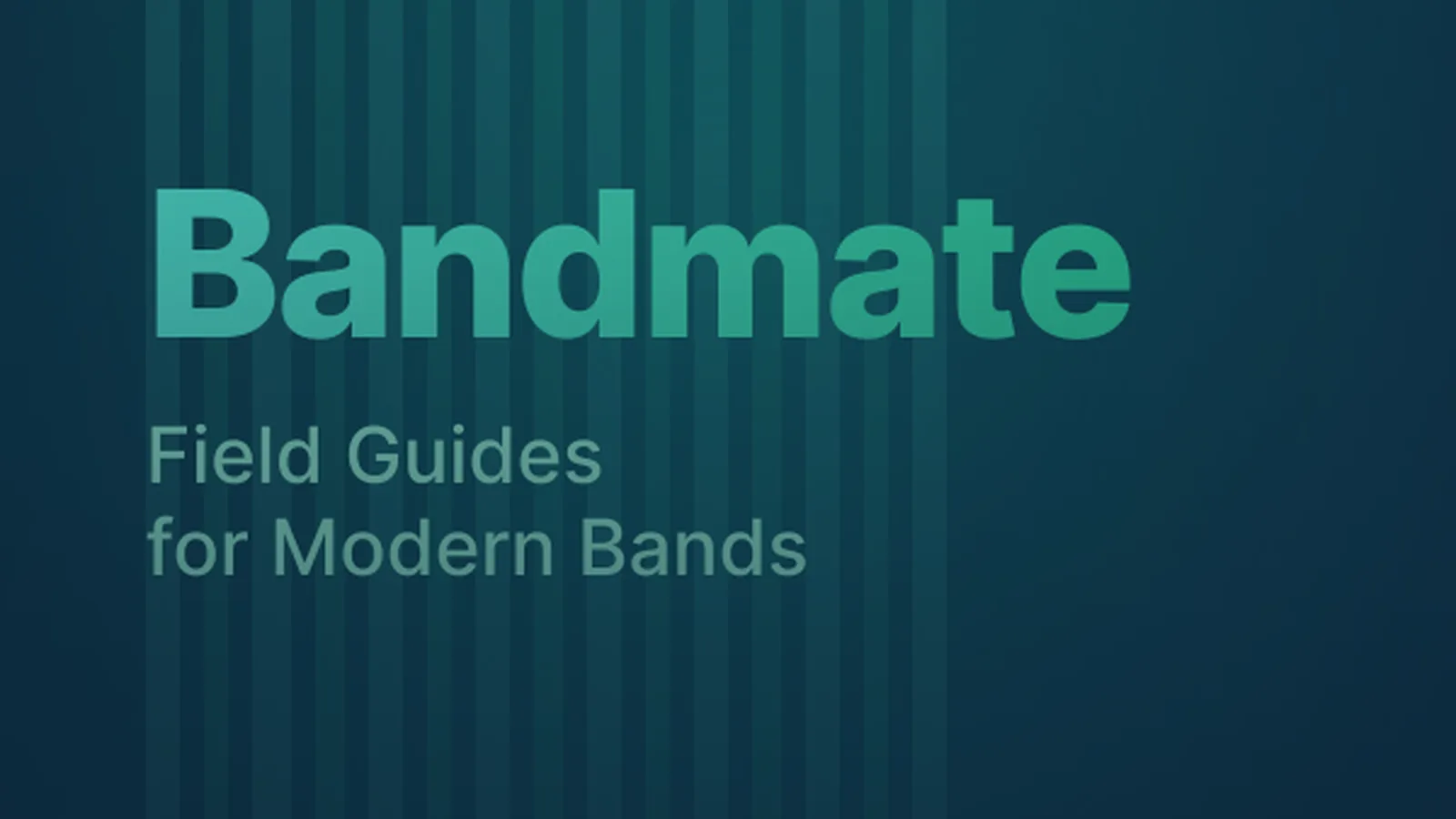 Bandmate series cover against a dark teal field